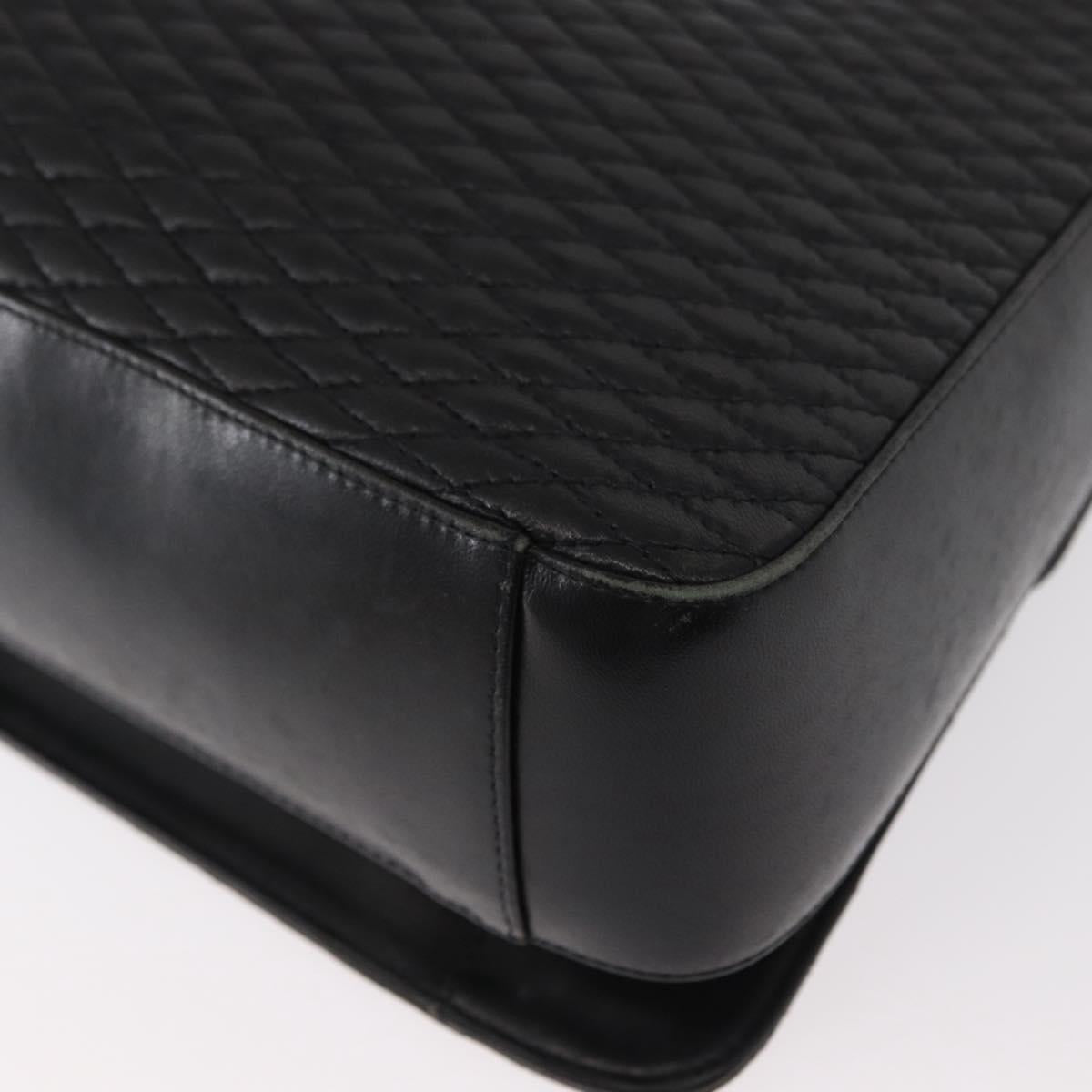 BALLY Hand Bag Leather 2way Black Gold Auth 153490