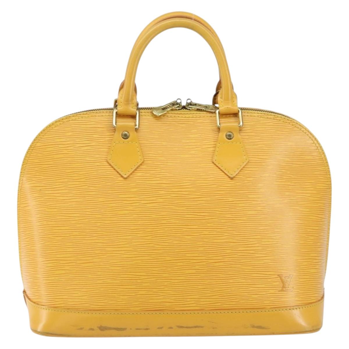 LOUIS VUITTON Epi Alma Hand Bag Yellow M52149 LV Auth 153501