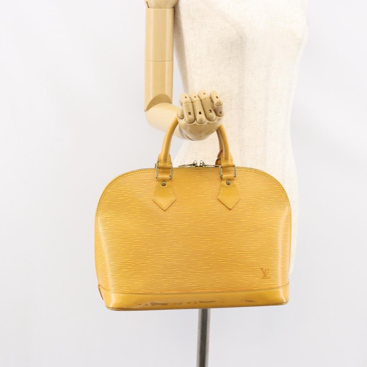 LOUIS VUITTON Epi Alma Hand Bag Yellow M52149 LV Auth 153501
