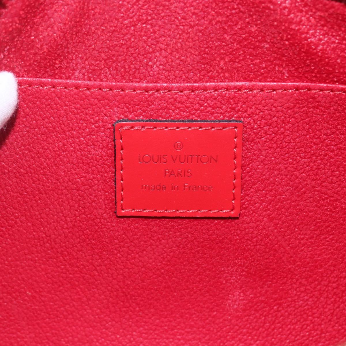 LOUIS VUITTON Epi Dauphine MM Pouch Red M48457 LV Auth 153510