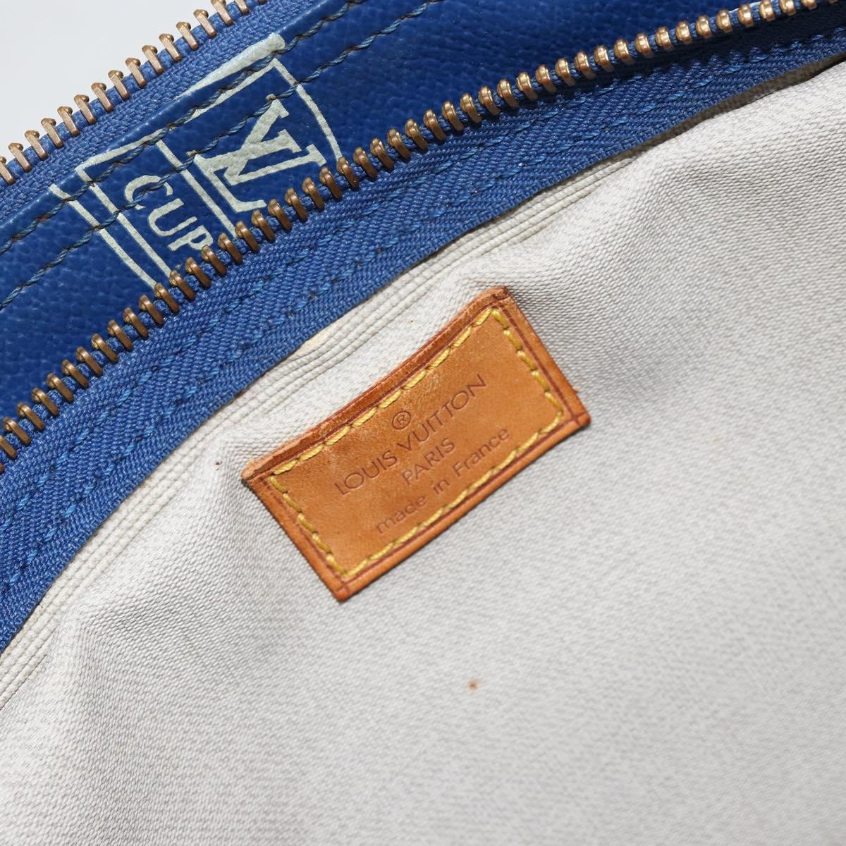 LOUIS VUITTON LV Cup Sac Cowes Bag Coated Canvas Blue M80008 LV Auth 153511