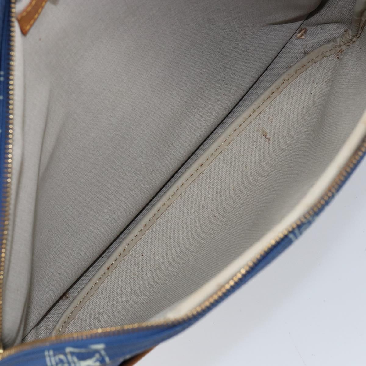 LOUIS VUITTON LV Cup Sac Cowes Bag Coated Canvas Blue M80008 LV Auth 153511