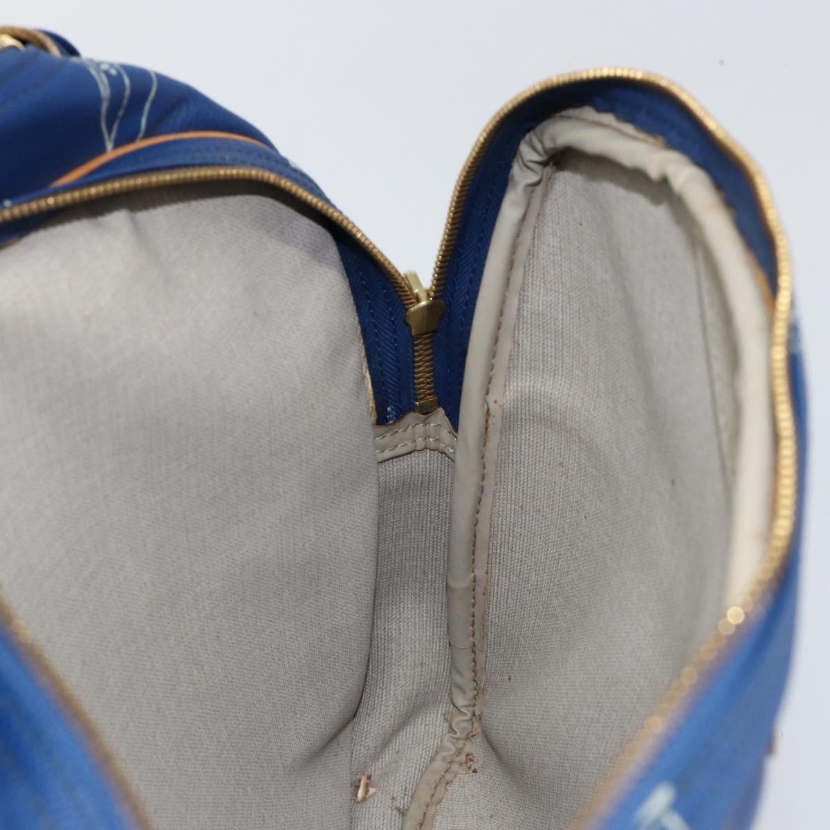 LOUIS VUITTON LV Cup Sac Cowes Bag Coated Canvas Blue M80008 LV Auth 153511