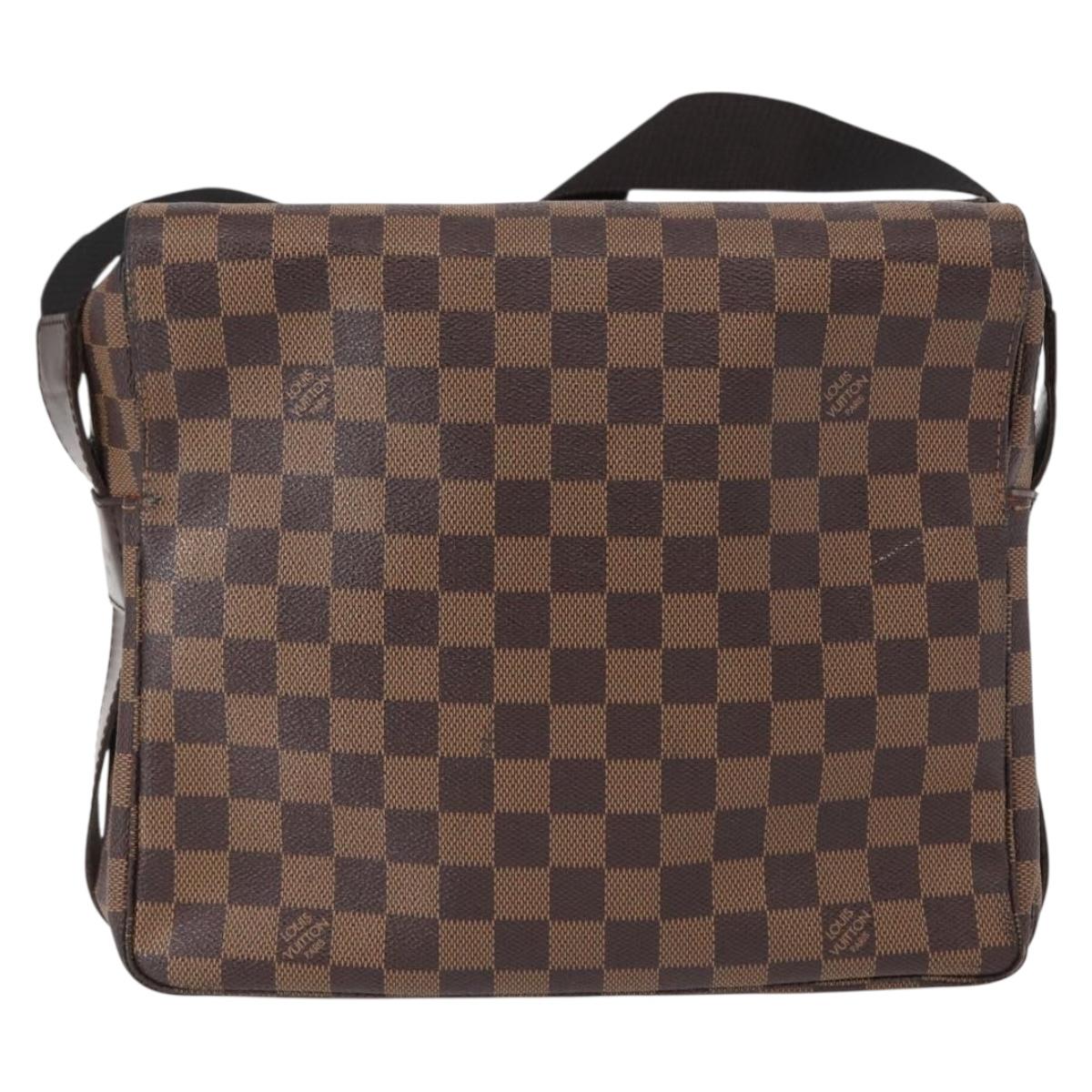 LOUIS VUITTON Damier Ebene Naviglio Shoulder Bag N45255 LV Auth 153512
