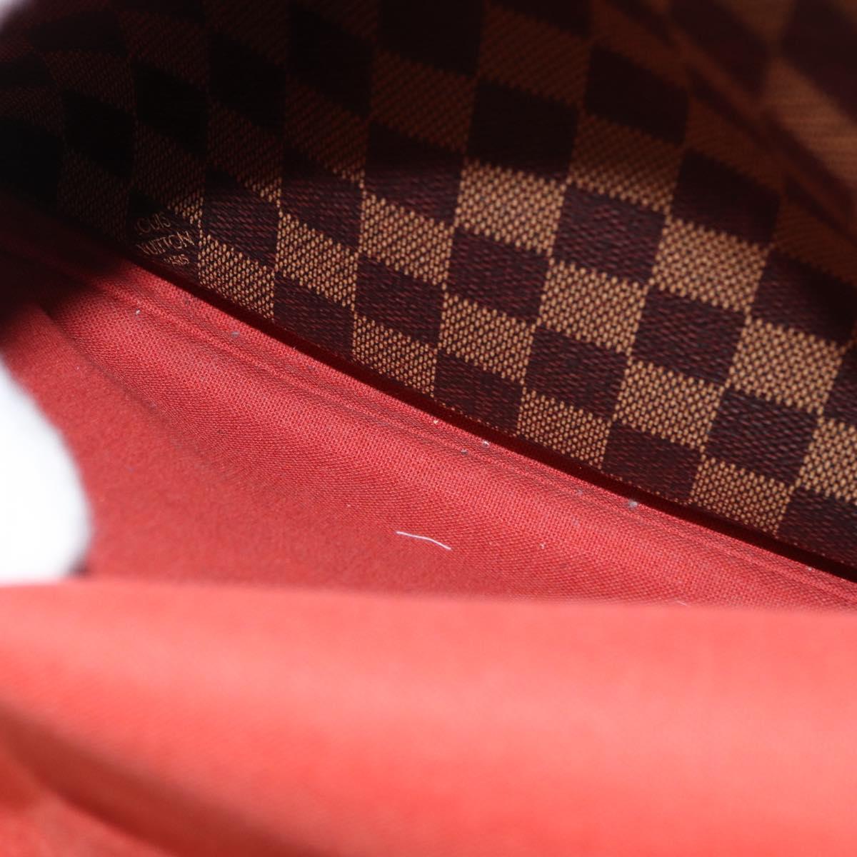 LOUIS VUITTON Damier Ebene Naviglio Shoulder Bag N45255 LV Auth 153512