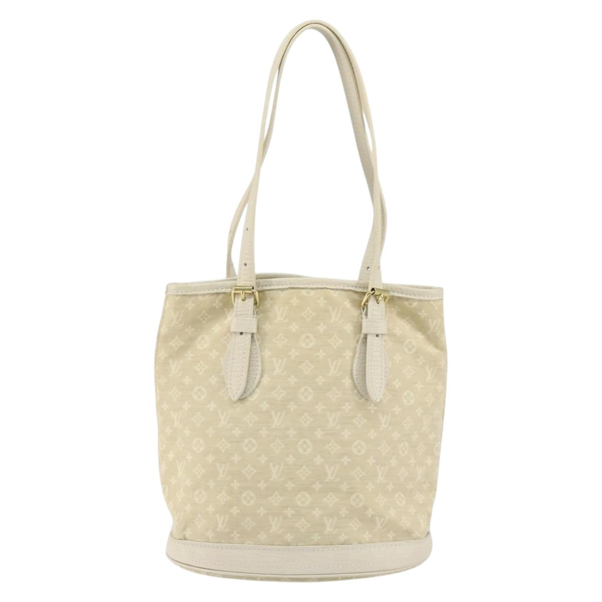 LOUIS VUITTON Monogram Mini Lin Bucket PM Shoulder Bag Dunne M95316 Auth 153514