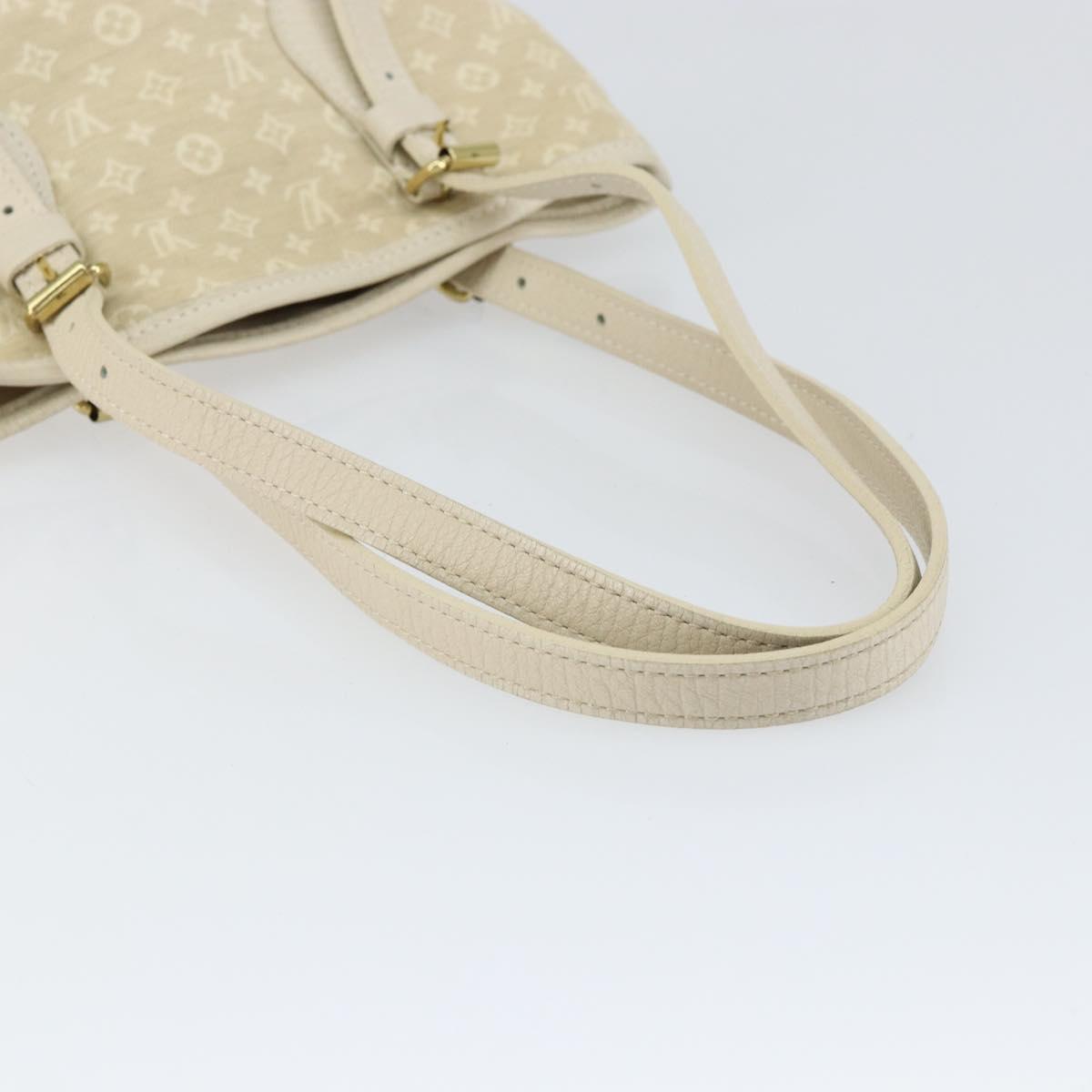 LOUIS VUITTON Monogram Mini Lin Bucket PM Shoulder Bag Dunne M95316 Auth 153514