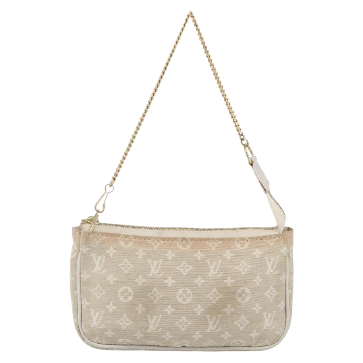 LOUIS VUITTON Mini Lin Mini Pochette Accessoires Pouch Dunne Auth 153515A