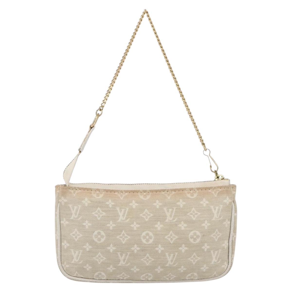 LOUIS VUITTON Mini Lin Mini Pochette Accessoires Pouch Dunne Auth 153515