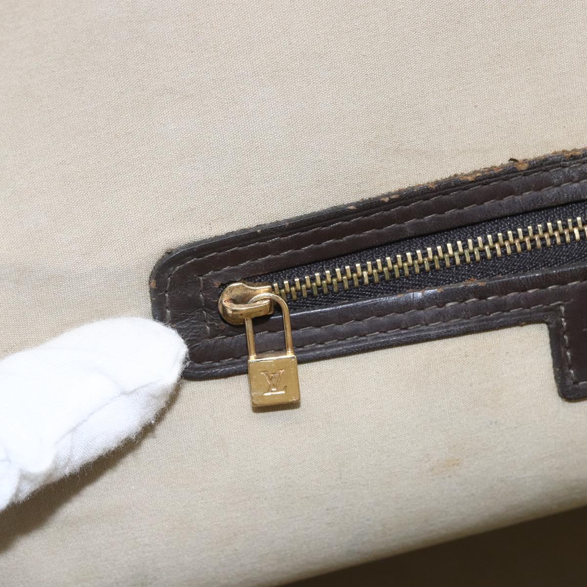 LOUIS VUITTON Monogram Mini Alma Haut Hand Bag Khaki M92203 LV Auth 153516