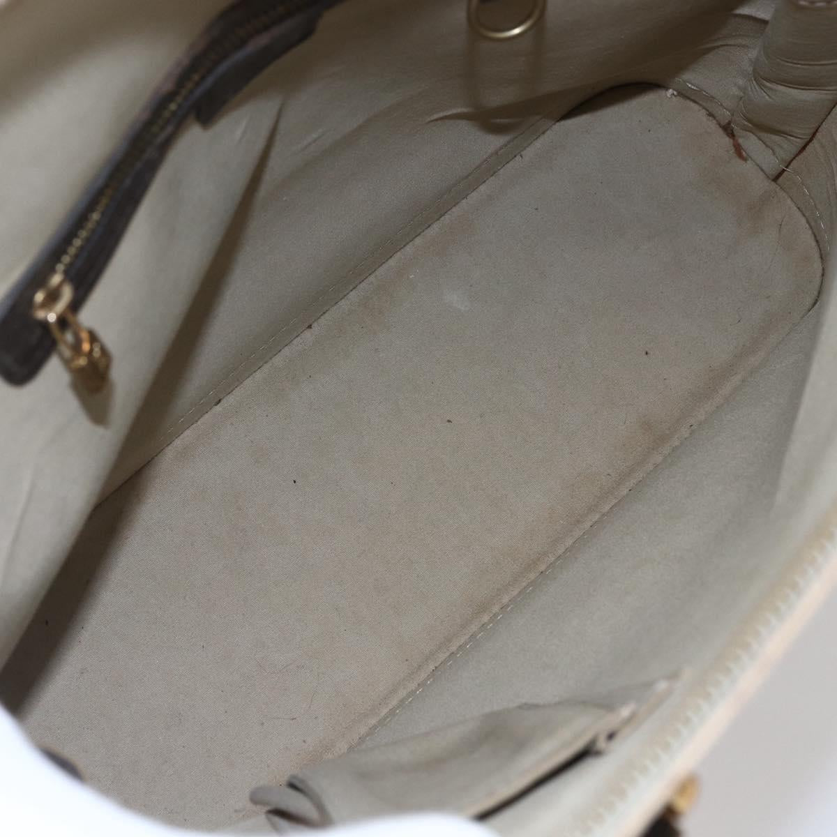 LOUIS VUITTON Monogram Mini Alma Haut Hand Bag Khaki M92203 LV Auth 153516
