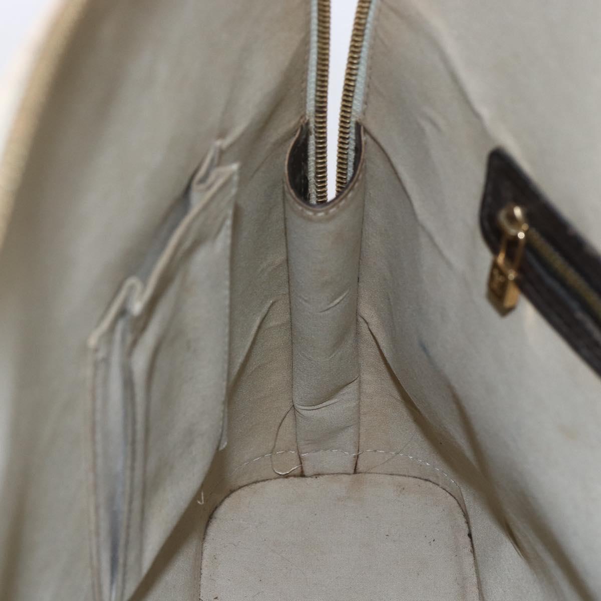 LOUIS VUITTON Monogram Mini Alma Haut Hand Bag Khaki M92203 LV Auth 153516