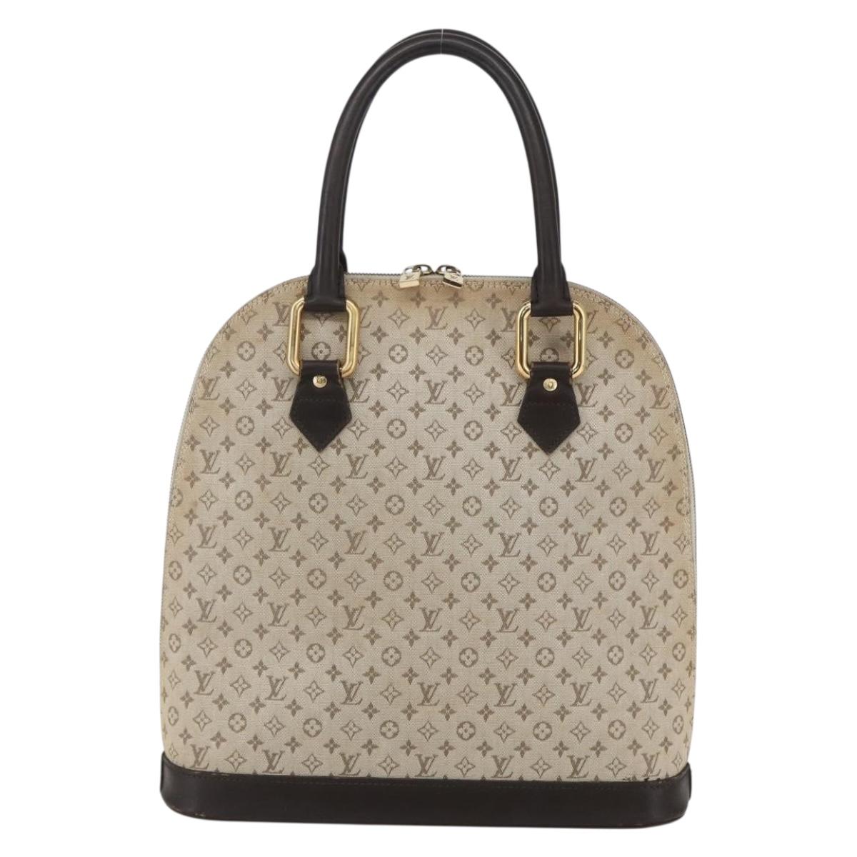 LOUIS VUITTON Monogram Mini Alma Haut Hand Bag Khaki M92203 LV Auth 153516