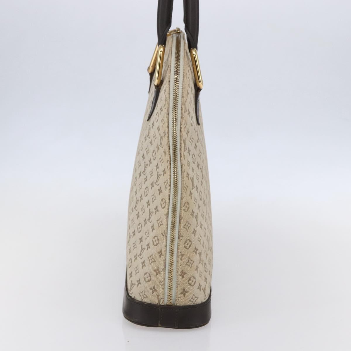 LOUIS VUITTON Monogram Mini Alma Haut Hand Bag Khaki M92203 LV Auth 153516