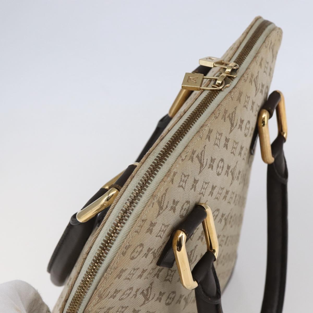 LOUIS VUITTON Monogram Mini Alma Haut Hand Bag Khaki M92203 LV Auth 153516