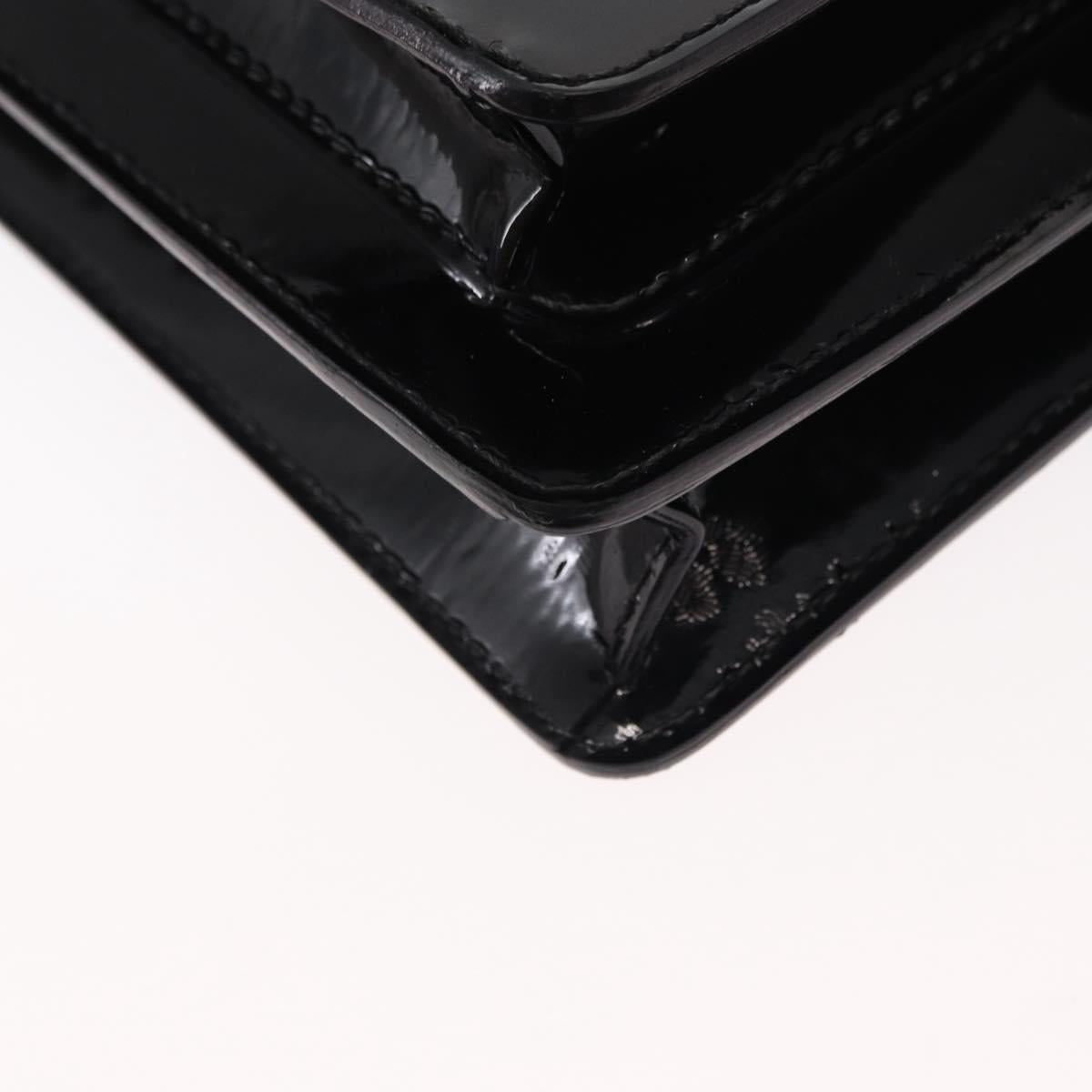 LOUIS VUITTON Vernis Monceau BB Hand Bag 2way Noir Manetic LV Auth 153517