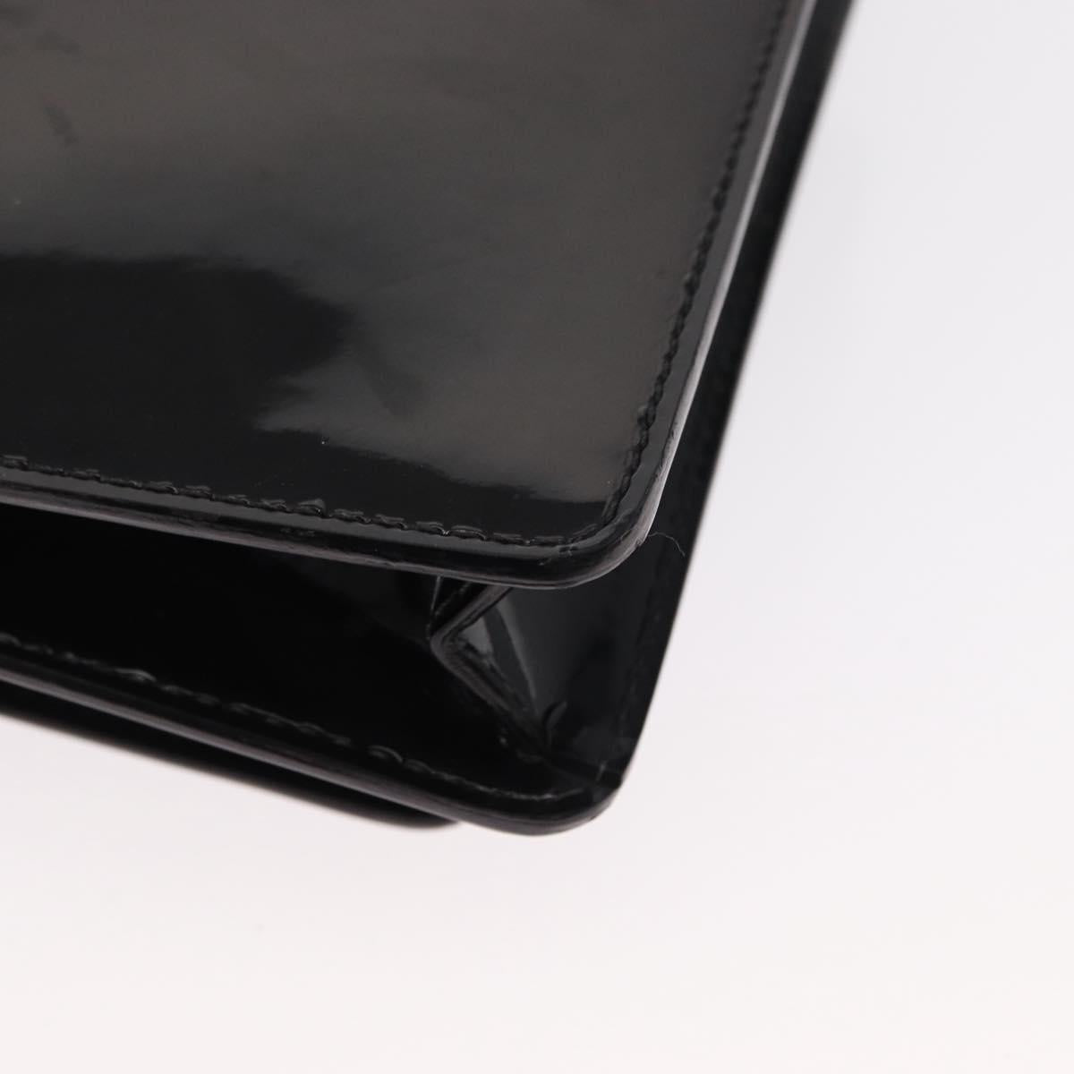 LOUIS VUITTON Vernis Monceau BB Hand Bag 2way Noir Manetic LV Auth 153517