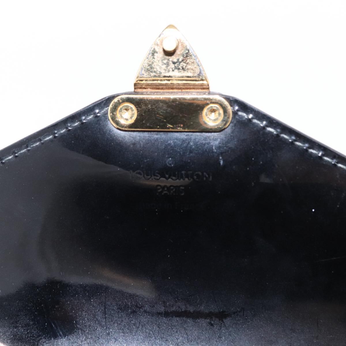 LOUIS VUITTON Vernis Monceau BB Hand Bag 2way Noir Manetic LV Auth 153517