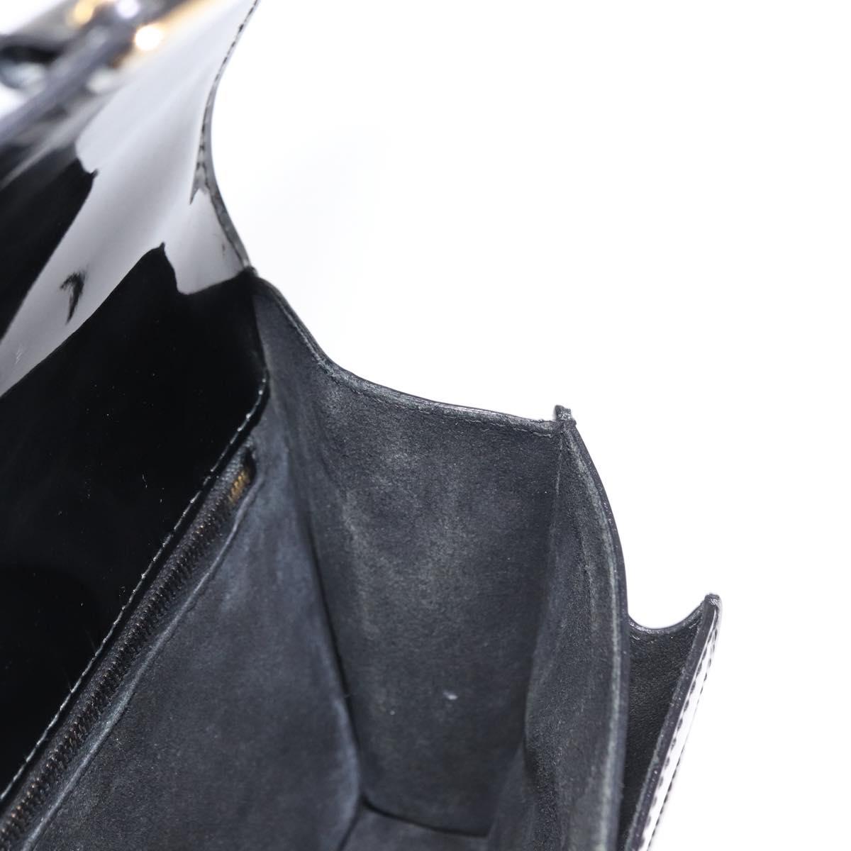 LOUIS VUITTON Vernis Monceau BB Hand Bag 2way Noir Manetic LV Auth 153517