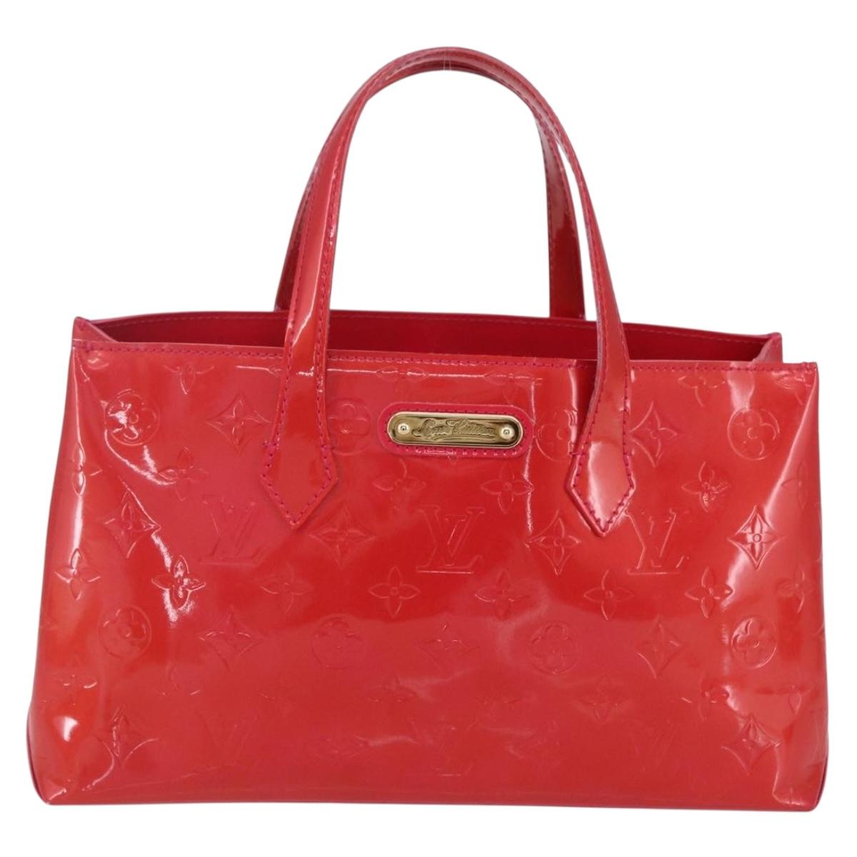 LOUIS VUITTON Monogram Vernis Wilshire PM Bag Rose Pop M93643 LV Auth 153521