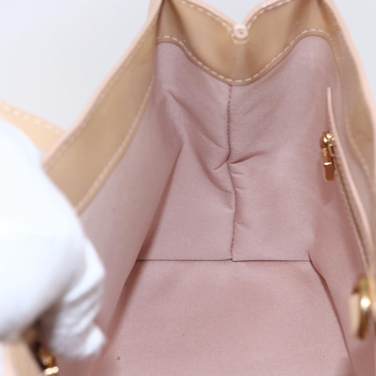 LOUIS VUITTON Vernis Wilshire PM Hand Bag Rose Flow Lantern M91642 Auth 153524