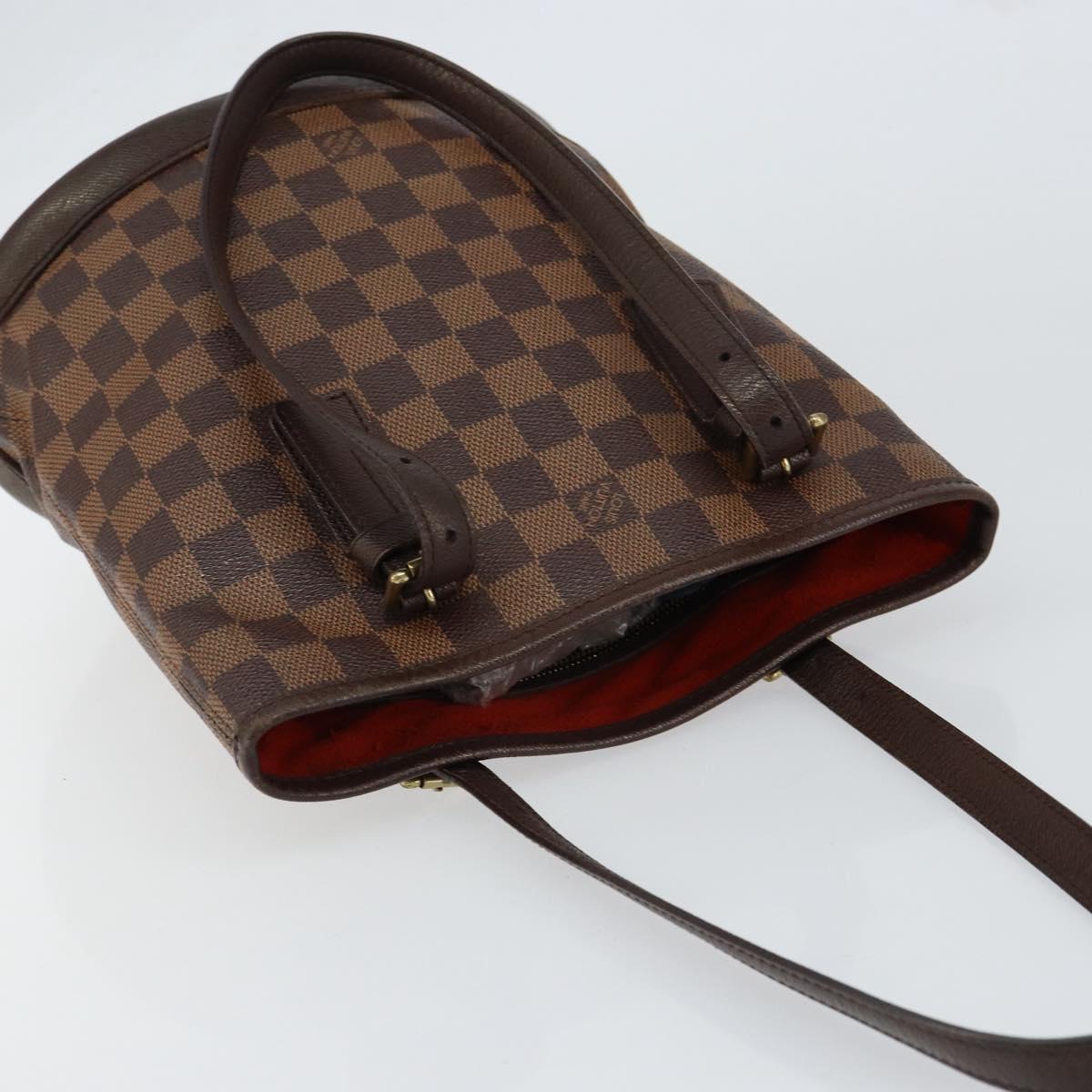 LOUIS VUITTON Damier Ebene Marais Shoulder Bag N42240 LV Auth 153525