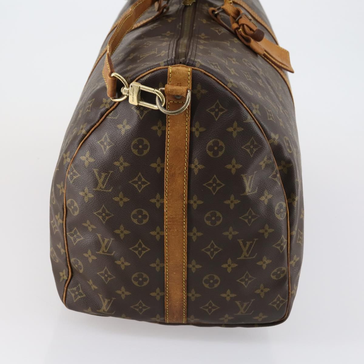 LOUIS VUITTON Monogram Keepall Bandouliere 60 Boston Bag M41412 LV Auth 153555