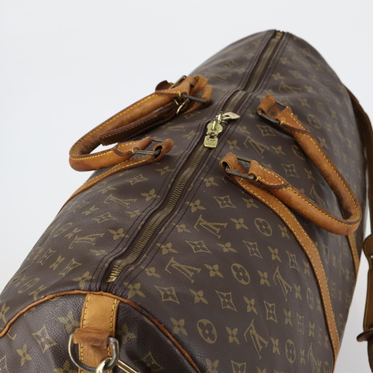 LOUIS VUITTON Monogram Keepall Bandouliere 60 Boston Bag M41412 LV Auth 153555