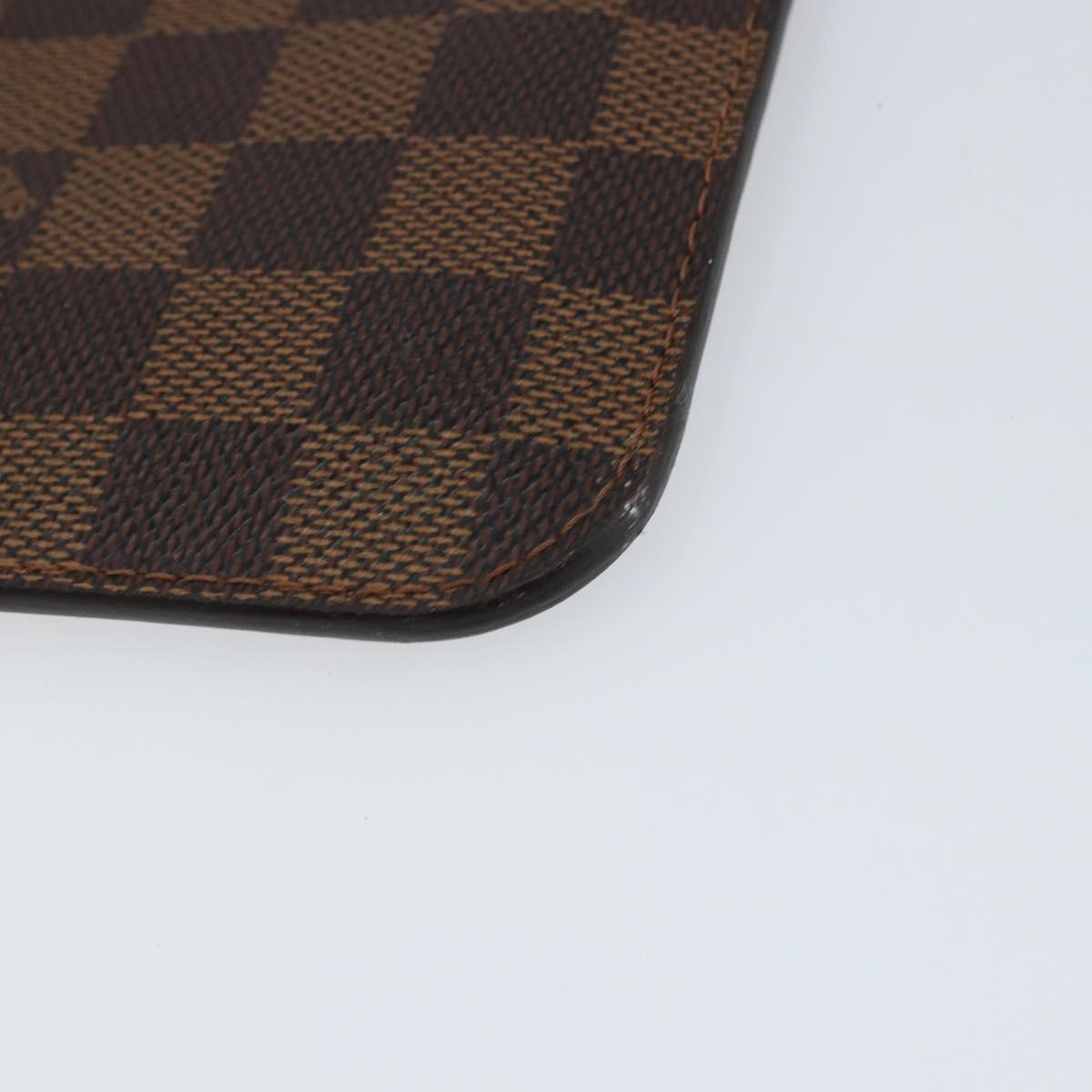 LOUIS VUITTON Damier Ebene Neverfull MM Pouch Accessory Pouch LV Auth 153561
