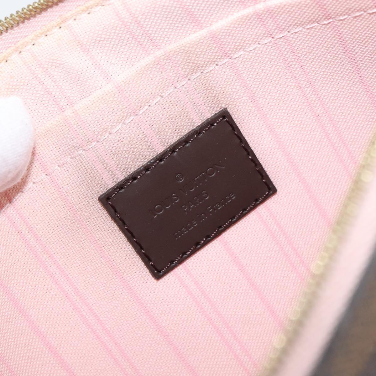 LOUIS VUITTON Damier Ebene Neverfull MM Pouch Accessory Pouch LV Auth 153561