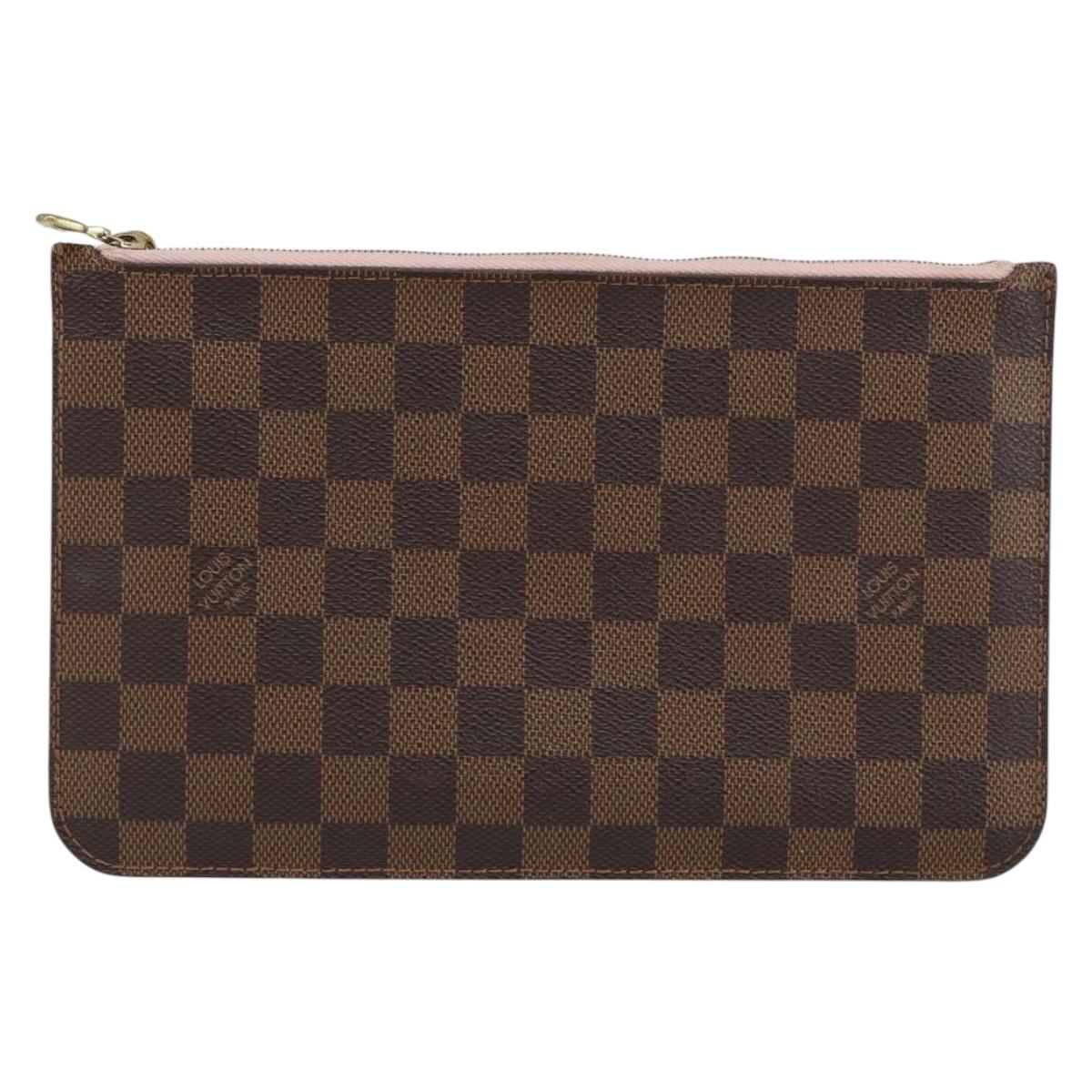 LOUIS VUITTON Damier Ebene Neverfull MM Pouch Accessory Pouch LV Auth 153561