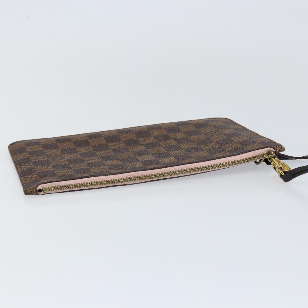 LOUIS VUITTON Damier Ebene Neverfull MM Pouch Accessory Pouch LV Auth 153561