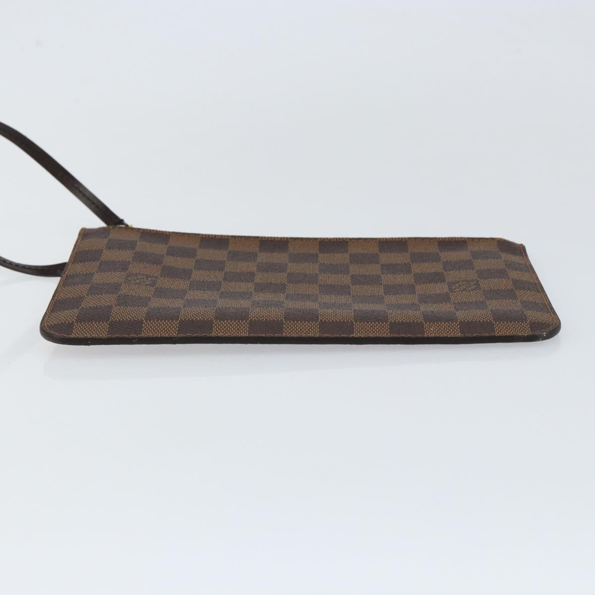LOUIS VUITTON Damier Ebene Neverfull MM Pouch Accessory Pouch LV Auth 153561