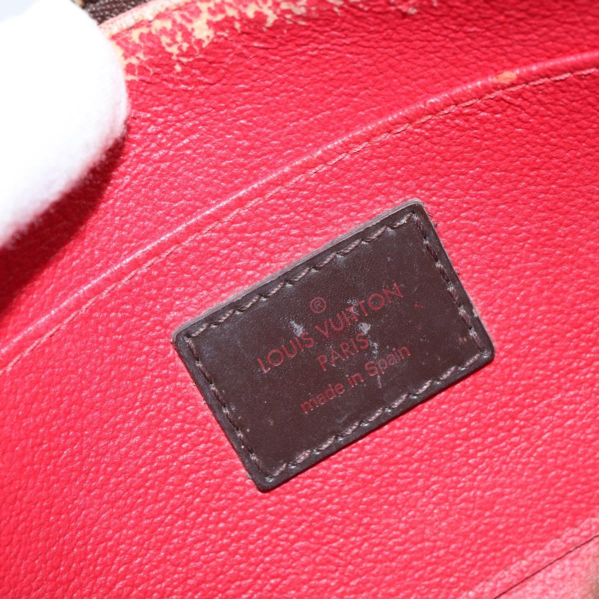 LOUIS VUITTON Damier Ebene Pochette Cosmetic PM Pouch N47516 LV Auth 153562