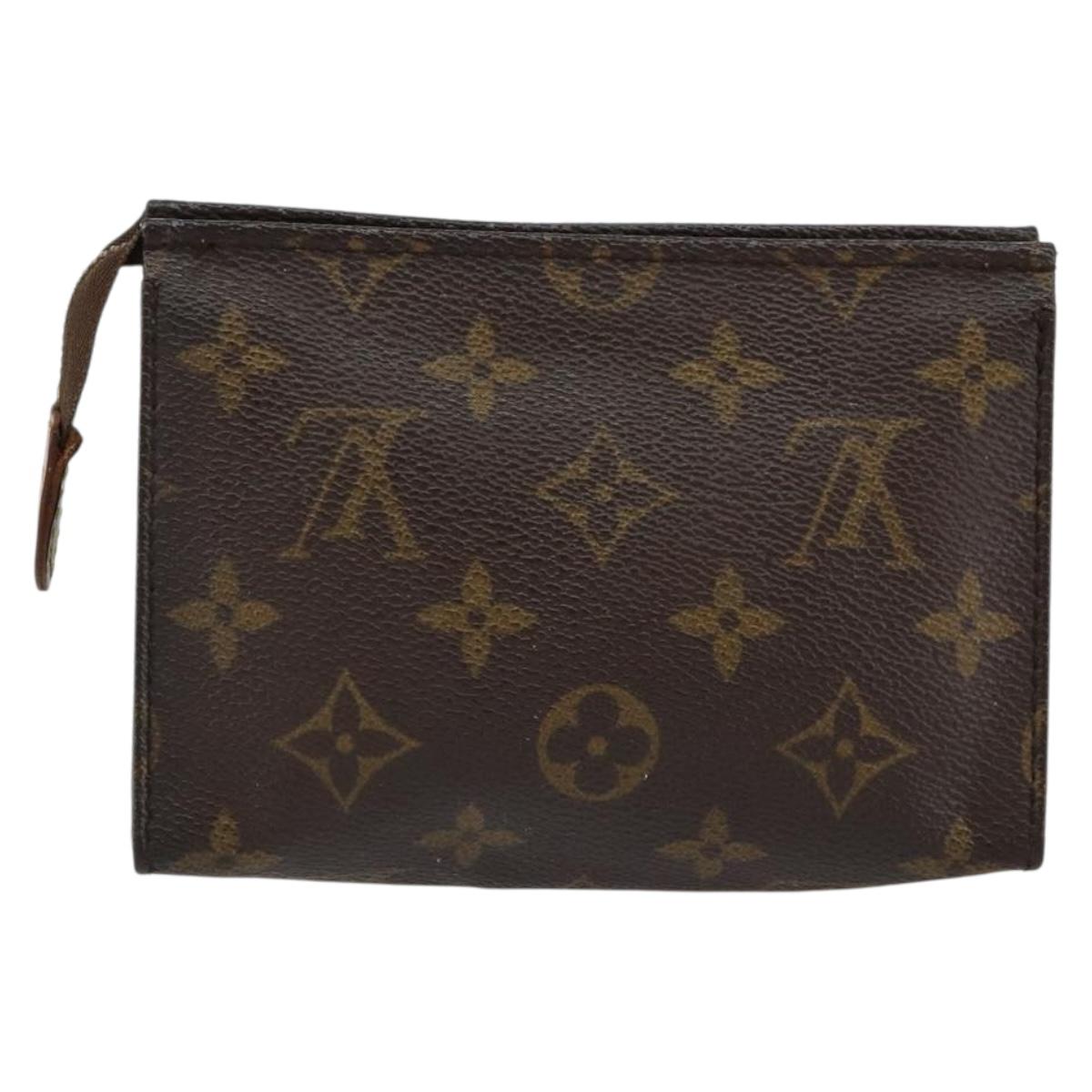LOUIS VUITTON Monogram Poche Toilette 15 Pouch M47546 LV Auth 153566