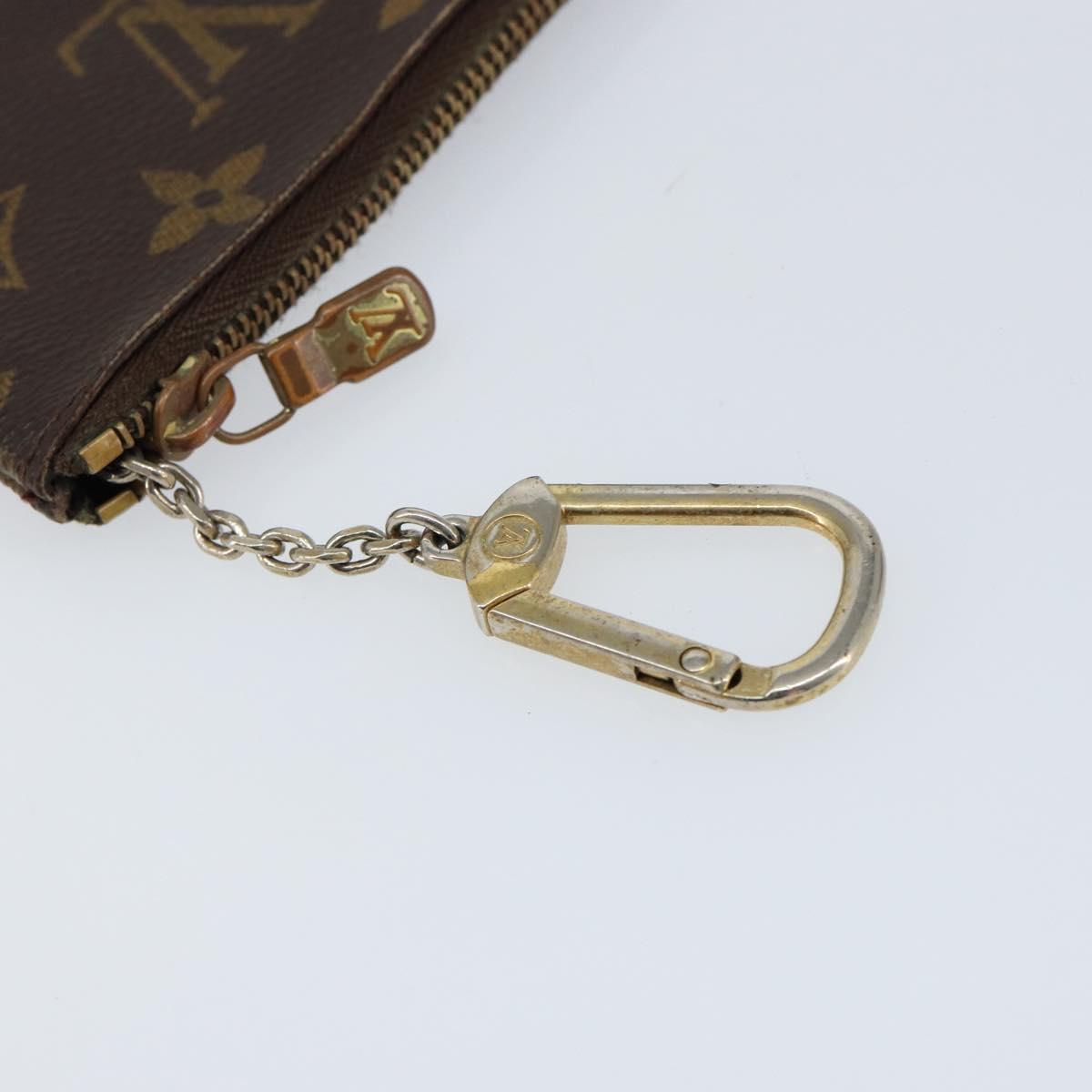 LOUIS VUITTON Monogram Pochette Cles Coin Purse M60033 LV Auth 153568