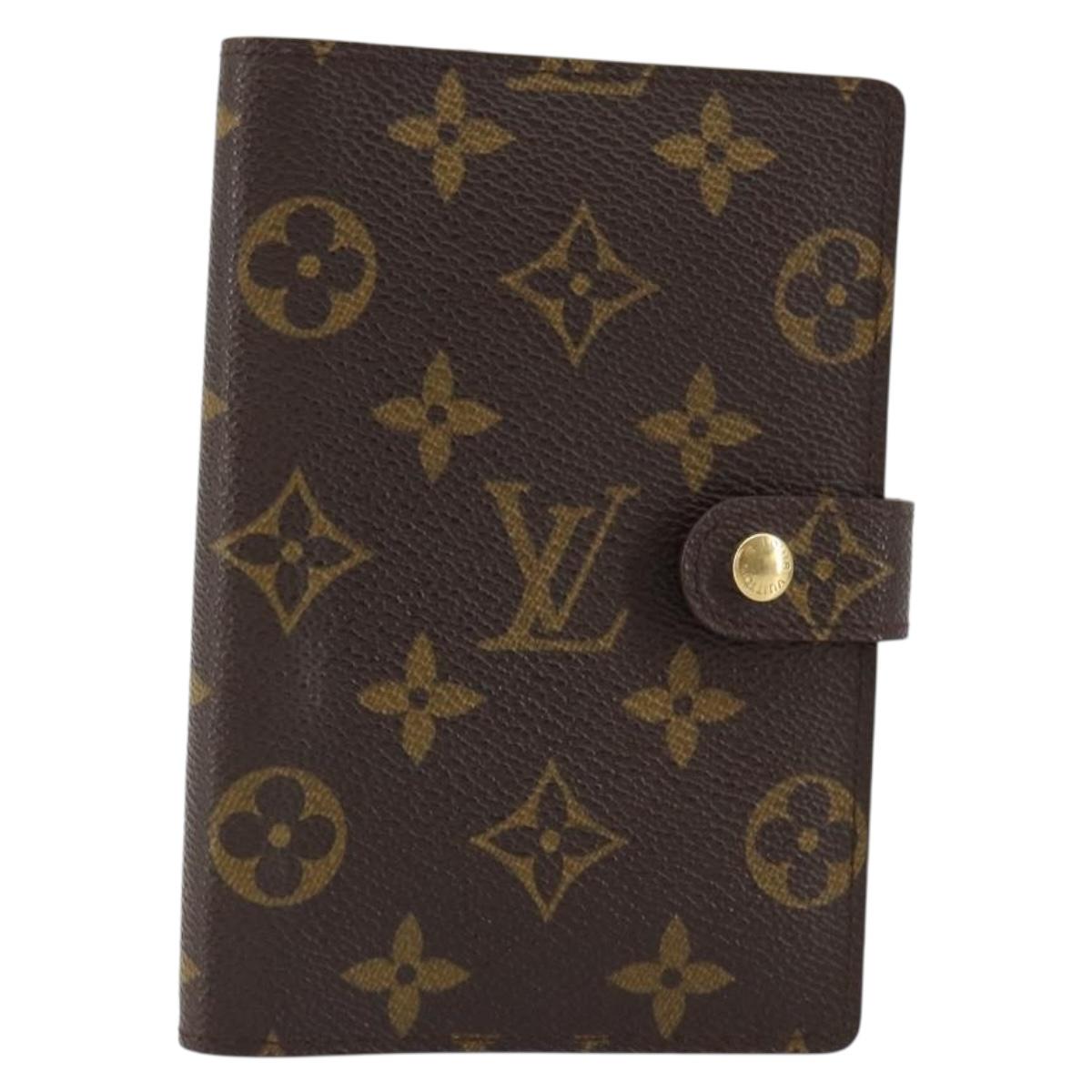 LOUIS VUITTON Monogram Agenda PM Day Planner Cover R20005 LV Auth 153570