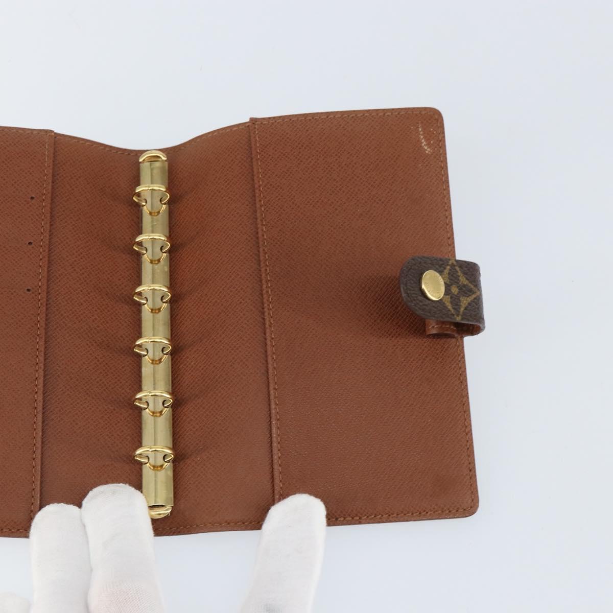 LOUIS VUITTON Monogram Agenda PM Day Planner Cover R20005 LV Auth 153570