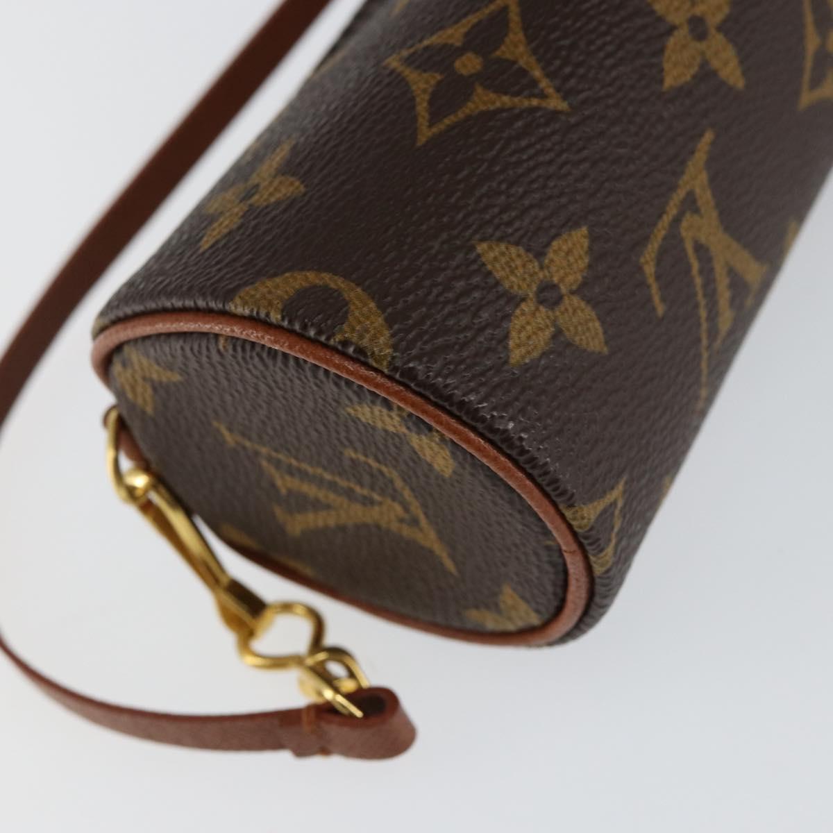 LOUIS VUITTON Monogram Papillon Pouch LV Auth 153574