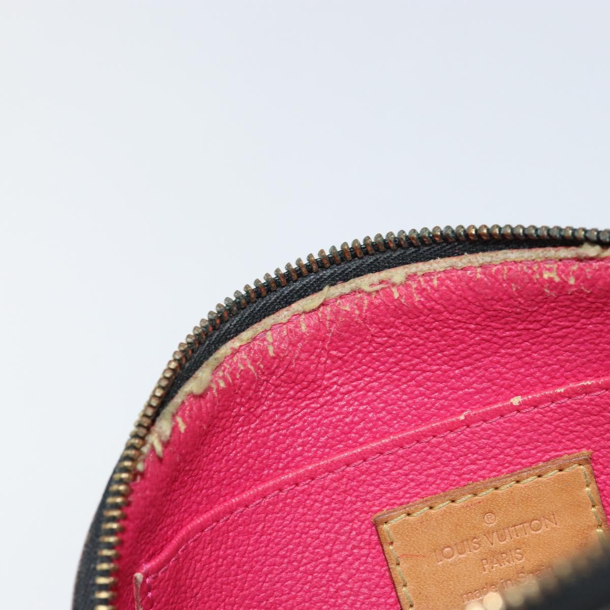 LOUIS VUITTON Multicolor Pochette Cosmetic Pouch Black M47355 LV Auth 153582