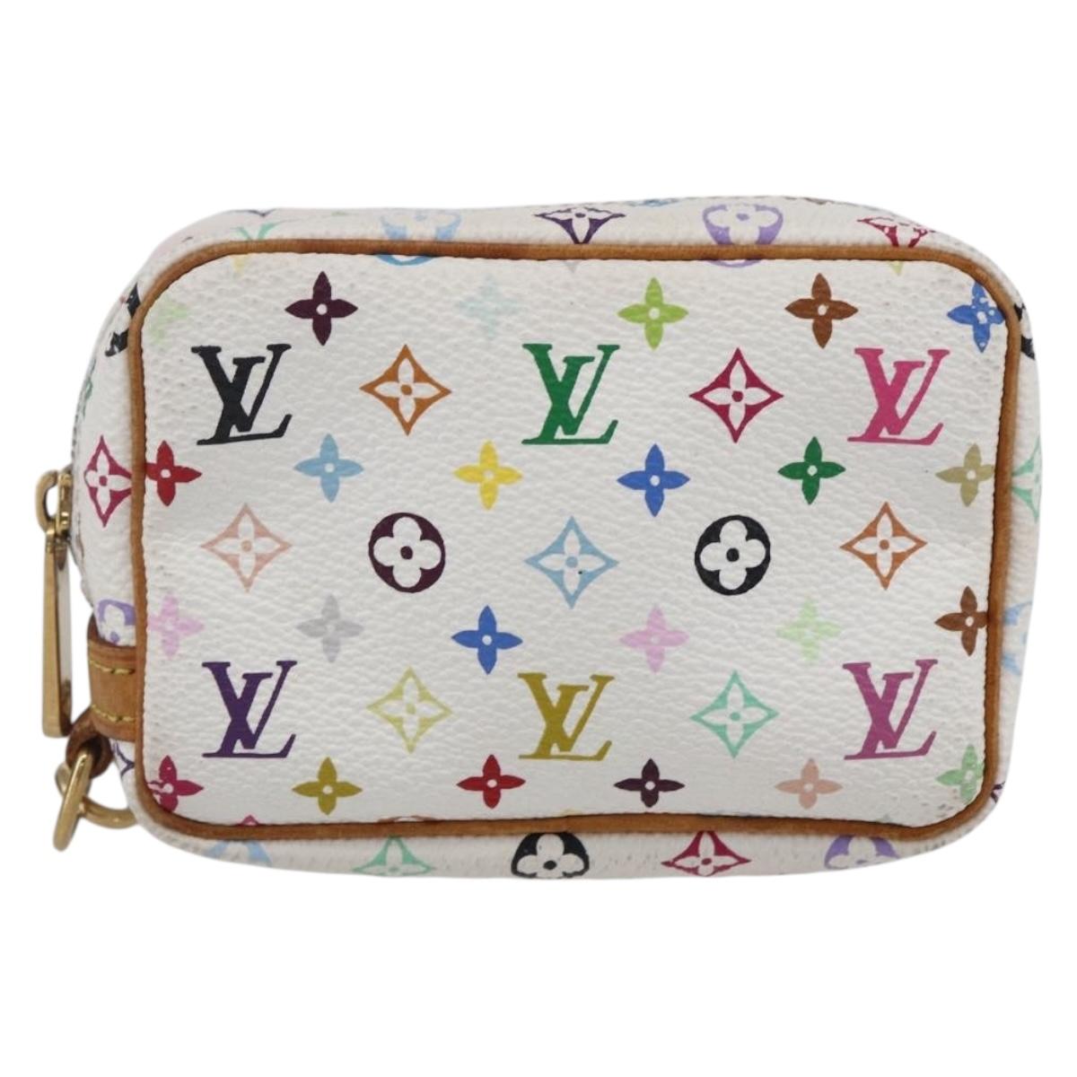 LOUIS VUITTON Monogram Multicolor Trousse Wapity Pouch White M58033 Auth 153583