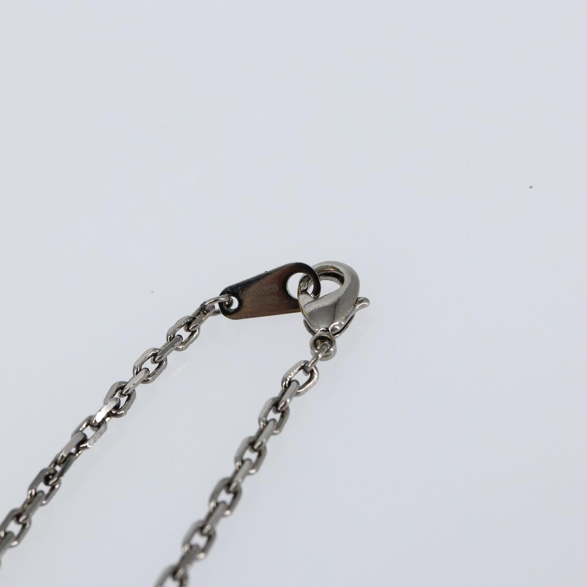 LOUIS VUITTON LV Printed Initials Necklace Silver tone M80208 LV Auth 153584M