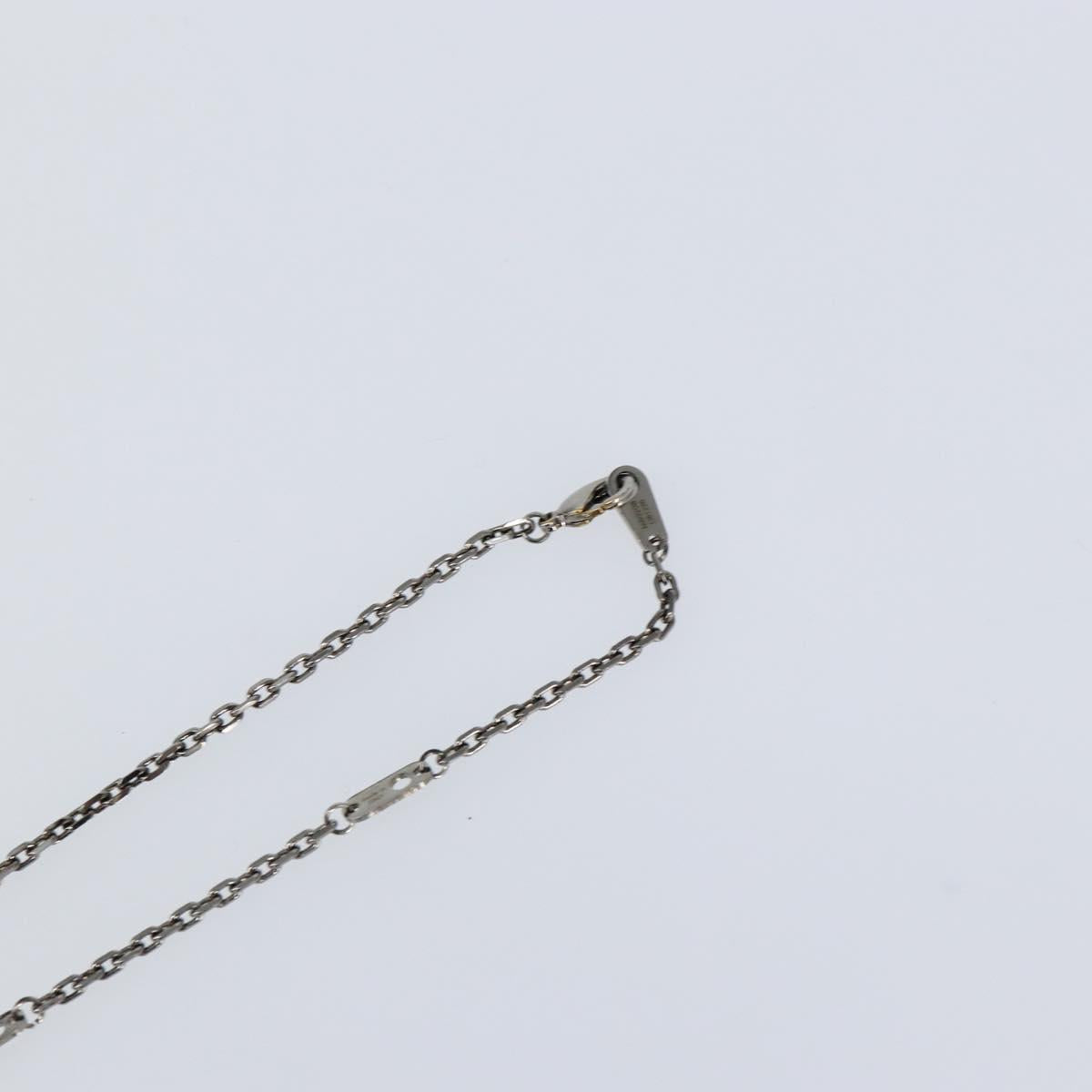 LOUIS VUITTON LV Printed Initials Necklace Silver tone M80208 LV Auth 153584M