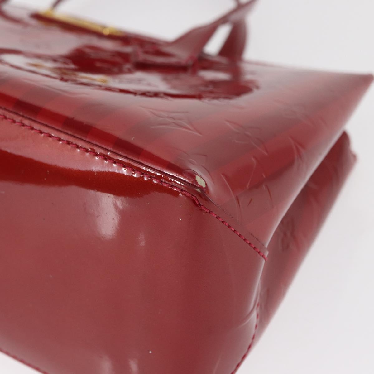 LOUIS VUITTON VernisRayure Wilshire PM Bag Pomme D'amour M91701 LV Auth 153595V