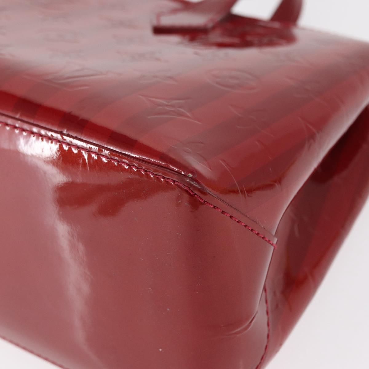 LOUIS VUITTON VernisRayure Wilshire PM Bag Pomme D'amour M91701 LV Auth 153595V