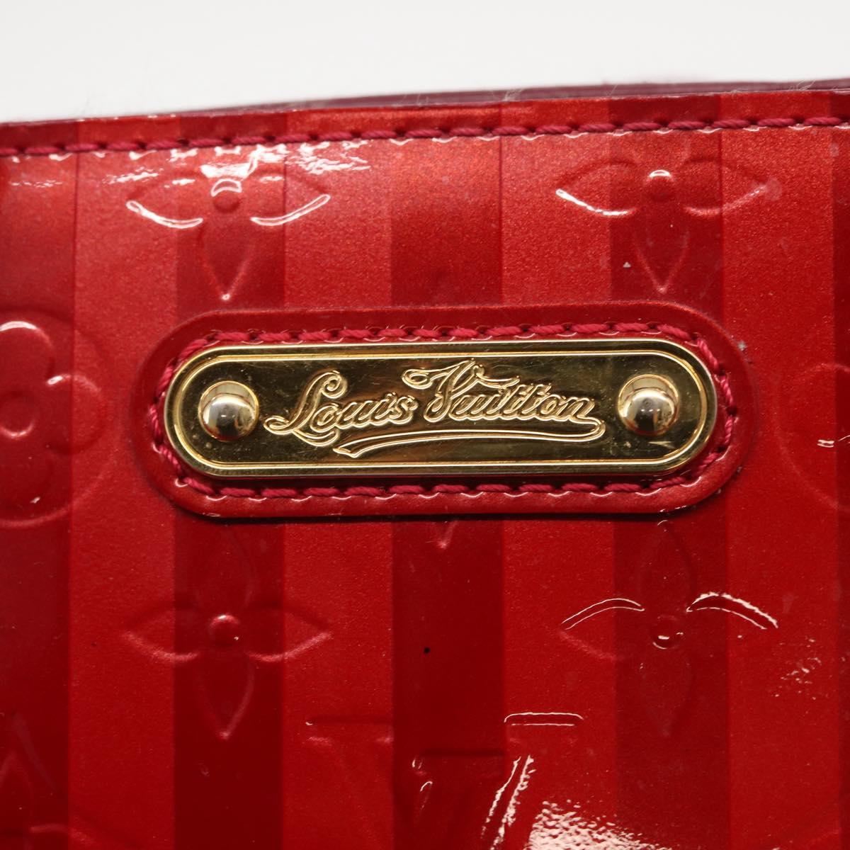 LOUIS VUITTON VernisRayure Wilshire PM Bag Pomme D'amour M91701 LV Auth 153595V