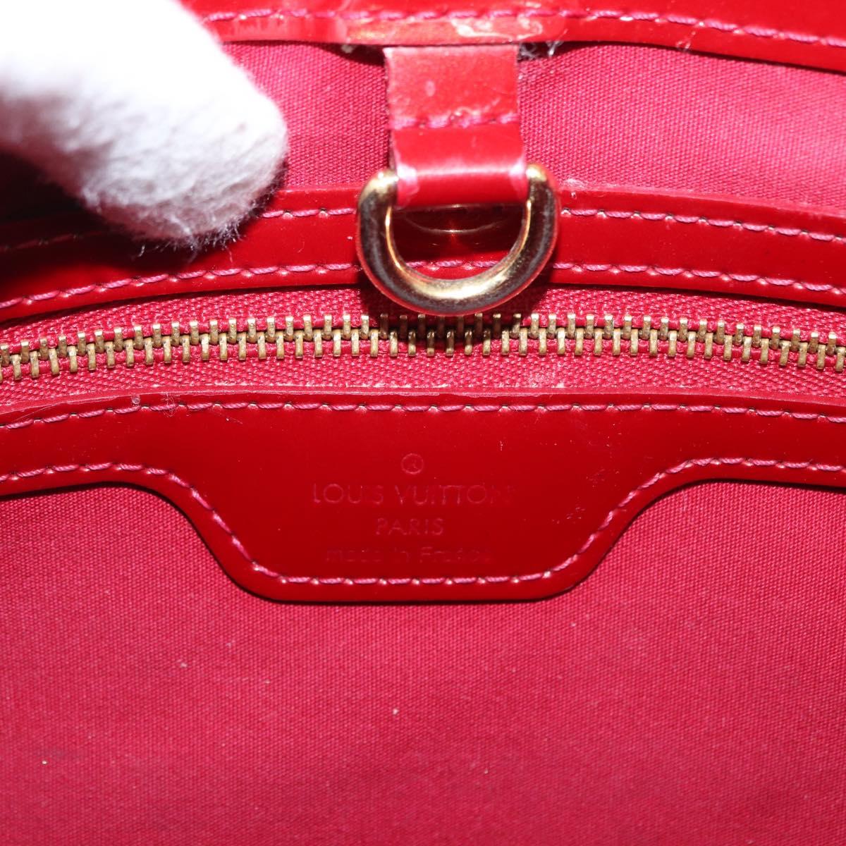 LOUIS VUITTON VernisRayure Wilshire PM Bag Pomme D'amour M91701 LV Auth 153595V