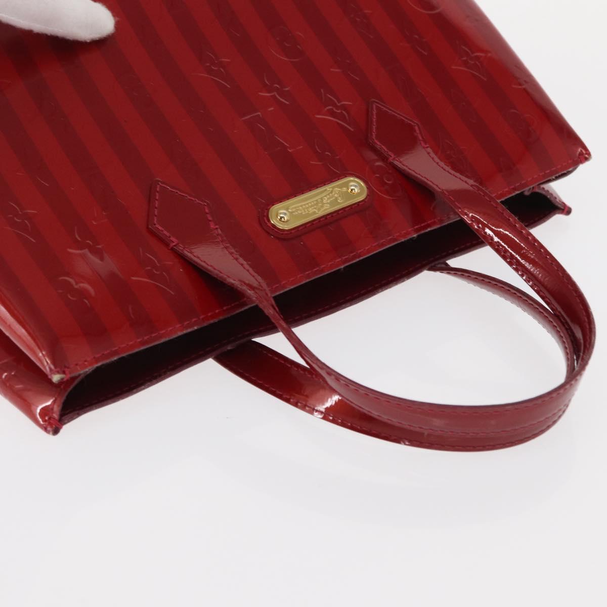 LOUIS VUITTON VernisRayure Wilshire PM Bag Pomme D'amour M91701 LV Auth 153595V