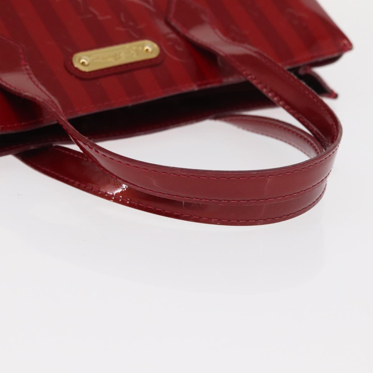 LOUIS VUITTON VernisRayure Wilshire PM Bag Pomme D'amour M91701 LV Auth 153595V