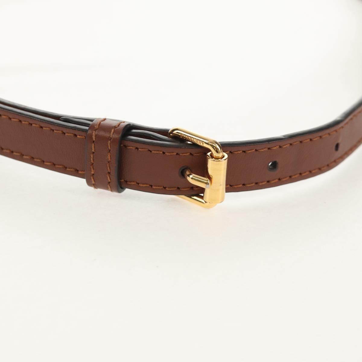 BURBERRY TB Monogram Shoulder Bag PVC Gold Brown 8031708 Auth 153622SM